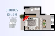 Studio de 28m² no Coração da Trindade