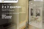 Apartamento 2 quartos com suíte, sala 2 ambientes com varanda gourmet, 1 ou 2 vagas livres, 2 elevadores. Localização privilegiada no Santa Catarina.