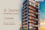 Apartamento garden alto padrão com 4 suítes, terraço, espaço gourmet, ampla sala integrada, 3 vagas e muita sofisticação em localização privilegiada.