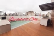 Apartamento tipo Studio, dormitório, banheiro, sala, cozinha e VAGA de garagem