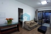 Apartamento mobiliado, de 1 dorm, para locação no Jd. Paulista, com 42m², varanda, 1 vaga, lazer