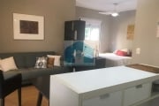 Apartamento tipo Studio, mobiliado, de 1 dorm. 45m², para locação em Higienópolis com 1 vaga e lazer