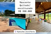 Lote a venda, declive, nascente 382 m2 no Alphaville Litoral Norte 2