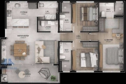 Apartamento com 3 dormitórios à venda, 128 m² por R$ 2.009.000,00 - Cacupé - Florianópolis/SC