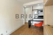 Apartamento para locação/venda 44m²,  MOBILIADO, 1 suíte, varanda, 1 vaga. Brooklin, SP.