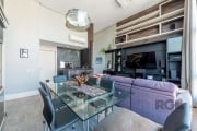 Apartamento andar alto, com vista, semimobiliado de 106m², 3 dormitórios, sendo 1suíte e 2 vagas no bairro Passo da Areia.&lt;BR&gt;&lt;BR&gt;Imóvel decorado por arquiteto, living com pé direito duplo