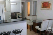 Apartamento no condomínio Jardim Imperial  com living 2 ambientes, 2 dormitório, 1 banheiro, cozinha americana com área de serviço integrada, 1 vaga box de estacionamento. &lt;BR&gt;&lt;BR&gt;Bruck Im