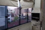 Apartamento 2 quartos, living dois ambientes com split,,cozinha americana, churrasqueira, área de serviço, banheiro social, 1 vaga de garagem . 71 m² peças amplas arejadas. Prédio sem elevador com bai