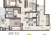 Apto 03 Dorm. com Suíte , 94 m² - Barreiros - São José -