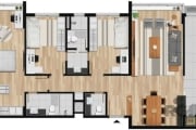 APTO 3 dormitórios  114,45 m²- 1 suíte e mais 2 suítes americanas),lavabo, cozinha americana e churrasqueira  - box duplo  09&lt;BR&gt;Piscina, Fitness, Salão de Festas, Sala de Jogos, Vestiário diari