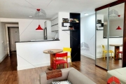 mooca, vende apartamento flat, apazio lume, 52m úteis, 1 suíte, 2 vagas, decorado, planejado, lazer total