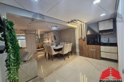 Apartamento 104m2 a 100m da estação Oratório, Varanda Gourmet integrada com a sala, 3 dormitórios sendo uma suíte, 2 vagas de garagem,