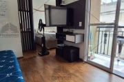 Apartamento Liberdade Mobiliado com 28 metros, 1 quarto, sala com Varanda, 1 banheiro, lazer com piscina, academia, espaço gourmet e mais