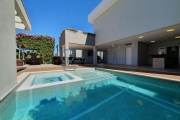 Luxuosa casa de alto padrão em condomínio à venda em Campinas-SP, Loteamento Mont Blanc, 4 quartos, 4 suítes, 3 salas, 7 banheiros, 5 vagas, 626,36 m².