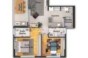 Apartamento a venda no Condomínio Alameda JK com 2 dormitórios de 78m² com Suíte e Varanda Gourmet