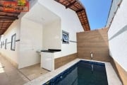 Casa nova com 2 dormitórios à venda - a 100 metros da praia - 80 m² por R$ 420.000 - Balneário Itaoca - Mongaguá/SP