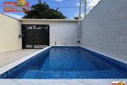 150 METROS DA PRAIA MONGAGUA CASA COM PISCINA 3 QUARTOS, 105 m² por R$ 549.000 - Balneário Flórida Mirim