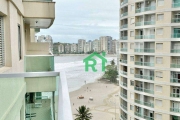 Apartamento beira mar, vista mar, 2 dormitórios (1 suíte), 1 Vaga, Pitangueiras, Guarujá/SP.