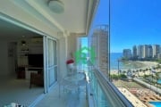 Apartamento beira mar, 2 dormitórios (1 suíte), 2 vagas, Lazer, Jardim Astúrias - Guarujá/SP