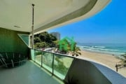 Apartamento frente mar, 3 dormitórios (2 suítes), 2 vagas, área de lazer, Jardim Astúrias, Guarujá/SP