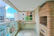 Apartamento com vista pro mar, 3 dormitórios, 1 suíte, 2 vagas à venda, 119 m² por R$ 850.000 - Enseada - Guarujá/SP