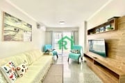 Apartamento Vista ao Mar com 2 dormitórios, 1 vaga de garagem por R$ 590.000 - Pitangueiras - Guarujá