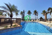 Apartamento Frente Mar, 3 Dormitórios (1 Suíte), 2 Vagas, Área de Lazer, Jardim Astúrias, Guarujá/SP