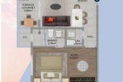 Apartamento com 1 dormitório à venda, 43 m² por R$ 285.000,00 - Vila Guilhermina - Praia Grande/SP