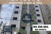 Apartamento à 150m da Praia com 2 dormitórios à venda, por R$ 350.000 - Aviação - Praia Grande/SP