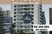 VISTA MAR Apartamento com 1 dormitório transformado em 2 Dorm. à venda, por R$ 350.000 - Vila Tupi - Praia Grande/SP