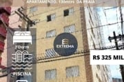 Apartamento 100 metros da praia  com 2 dormitórios à venda, 59 m² por R$ 310.000 - Tupi - Praia Grande/SP