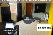 Apartamento Reformado   com 2 dormitórios sendo 1 suite à venda, 70 m² por R$ 330.000 - Boqueirão - Praia Grande/SP