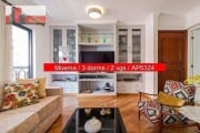 Apartamento Av. Cotovia, 80 - Moema, 3 quartos, 95m², Ed. Prince de Lyon