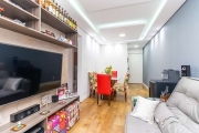 Apartamento 2 dormitórios, mobiliado, living 2 ambientes, banheiro social, cozinha, área de serviço, vaga escriturada. Área privativa de 63m2. Decorado com muito bom gosto, sanca de gesso com iluminaç