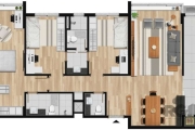 APTO 3 dormitórios(1 suíte e mais 2 suítes americanas) - 114,45 m² sala, cozinha americana, lavabo e churrasqueira - box duplo 08.&lt;BR&gt;Piscina, Fitness, Salão de Festas, Sala de Jogos, Vestiário 