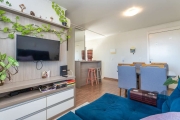 Excelente apartamento com living para 02 ambientes, área de serviço, 02 dormitórios, banheiro, cozinha e 01 vaga de garagem. O empreendimento conta com áreas de lazer, como portaria 24hs, salão de fes