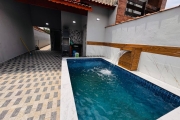 Casa nova  com  02 dormitorios sendo 01 suite e piscina no Campos Eliseos, em Itanhaem,