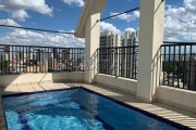 Cobertura de 308m² para alugar, com 4 dormitórios, 5 banheiros, 3 vagas e lazer completo.