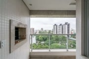 Apartamento totalmente semimobiliado de 1 dormitório, living com sacada, ótima posição solar, banheiro social, cozinha americana, churrasqueira e 1 vaga de garagem. Andar alto, vista. Fica no apto móv