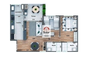 Apartamento para venda em Vila Jaboticabeira de 76.00m² com 2 Quartos, 1 Suite e 2 Garagens