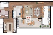 Apartamento para venda em Bosque Flamboyant de 106.00m² com 3 Quartos, 1 Suite e 2 Garagens