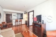 Flat George V Itaim disponível para locação, com 57m², 1 dormitório e 1 vaga de garagem