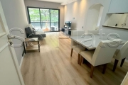 Flat totalmente mobiliado disponível para locação com 40m², 1 dormitório e 1 vaga.