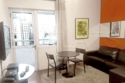 Flat mobiliado com 42m² com quarto, sala, cozinha completa e banheiro, a 200 m da Av. Paulista.