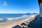 Apartamento na praia, Frente ao mar, 4 dormitórios, 2 suítes, 1 vaga, Pitangueiras, Guarujá.