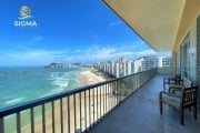 Apartamento alto padrão de frente para o mar nas Pitangueiras com 6 suítes e 4 vagas - Guarujá.