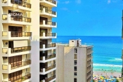 Vista mar - Apartamento com 3 dormitórios - Condomínio com piscina e churrasqueira - 2 vagas - Pitangueiras - Guarujá/SP.