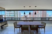 Pituba  -Três suites 137 m², andar alto, nascente, vista mar, varanda  gourmet com fechamento reik, finamente decorado,