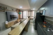 Apartamento mobiliado, 2 dormitórios, churrasqueira, 1 vaga de garagem. Residencial Domani Canoas