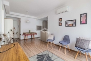 Apartamento SEMIMOBILIADO 1 dormitório/Quarto. Churrasqueira. Vaga Escriturada